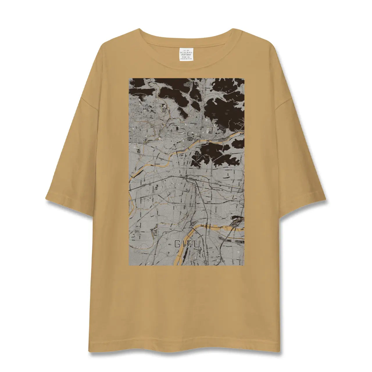 【岐阜(岐阜県)】地図柄ビッグシルエットTシャツ