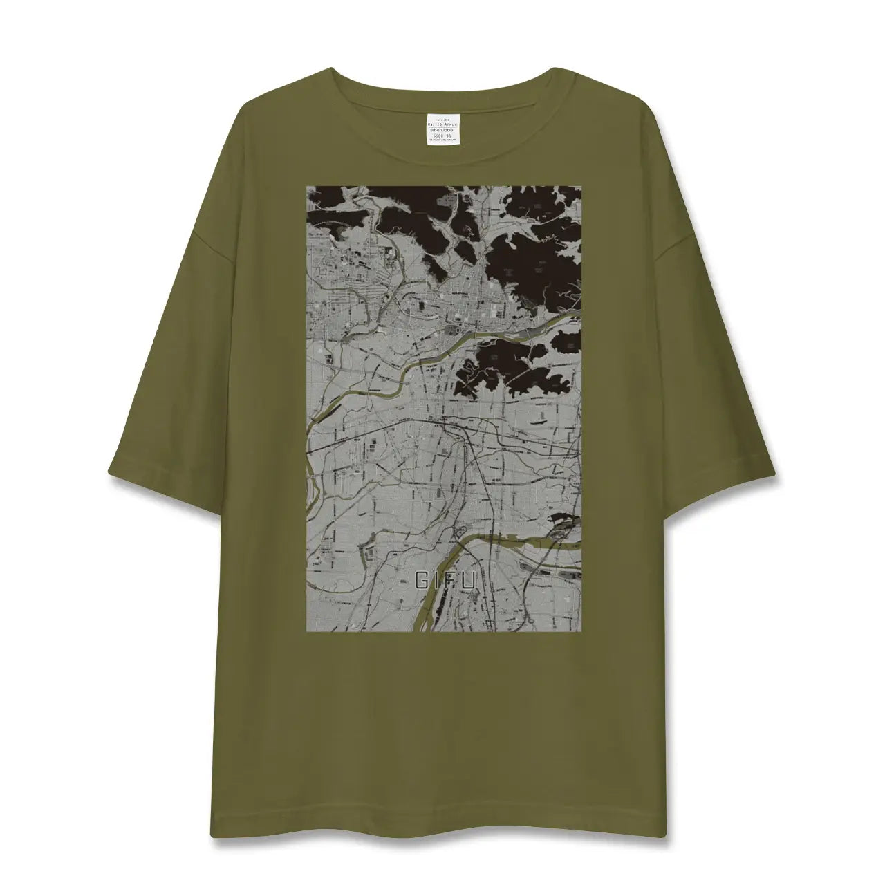 【岐阜(岐阜県)】地図柄ビッグシルエットTシャツ