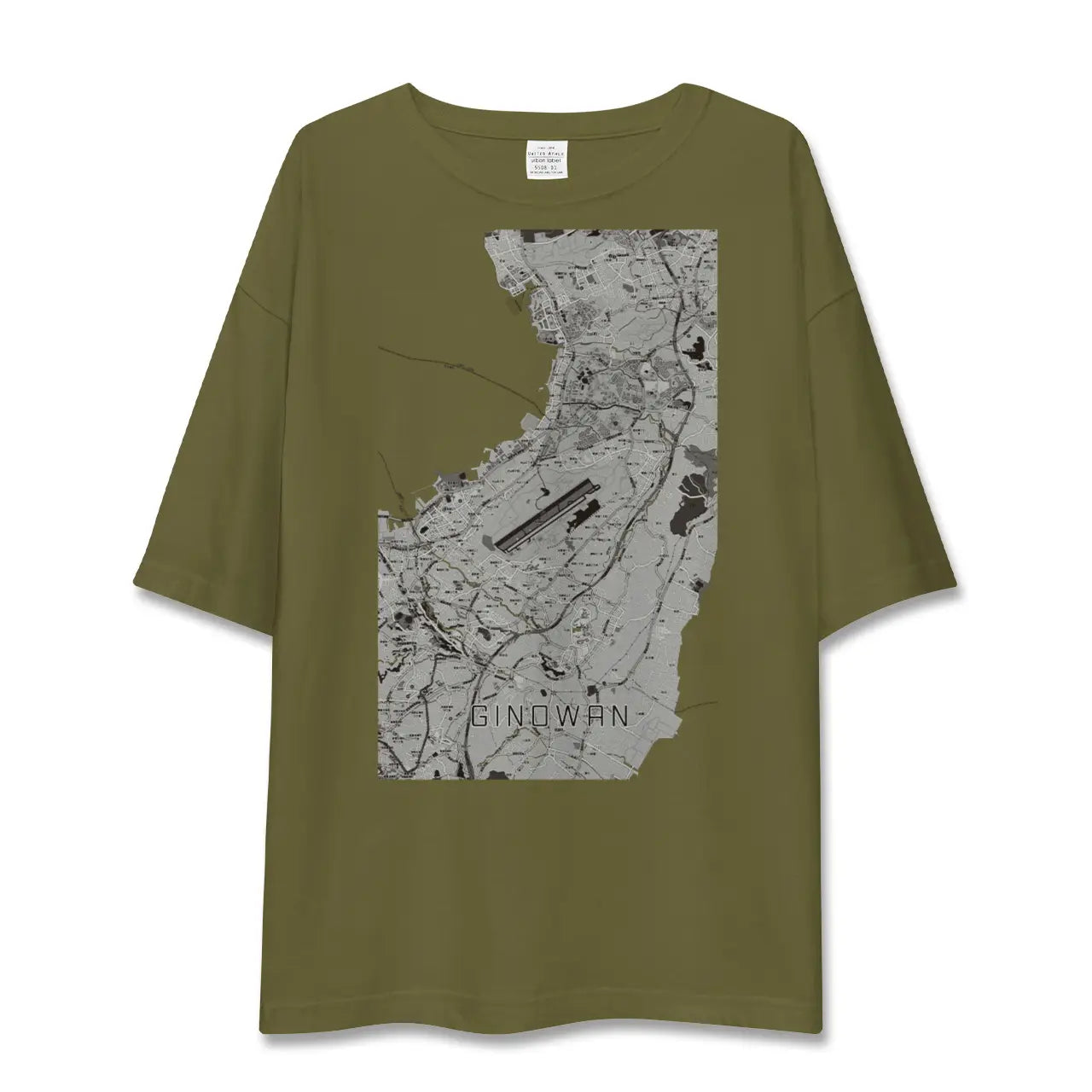 【宜野湾(沖縄県)】地図柄ビッグシルエットTシャツ