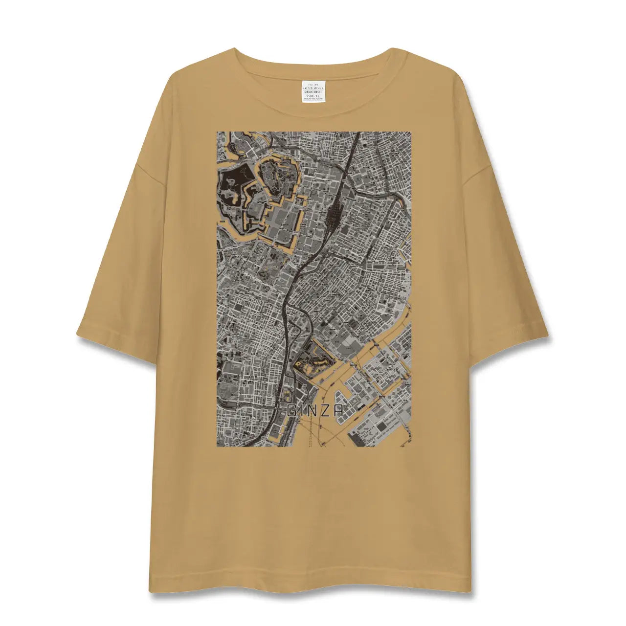 【銀座(東京都)】地図柄ビッグシルエットTシャツ