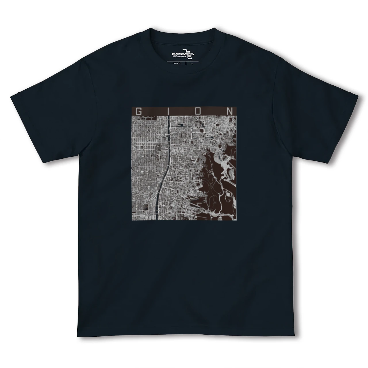 【祇園(京都府)】地図柄ヘビーウェイトTシャツ