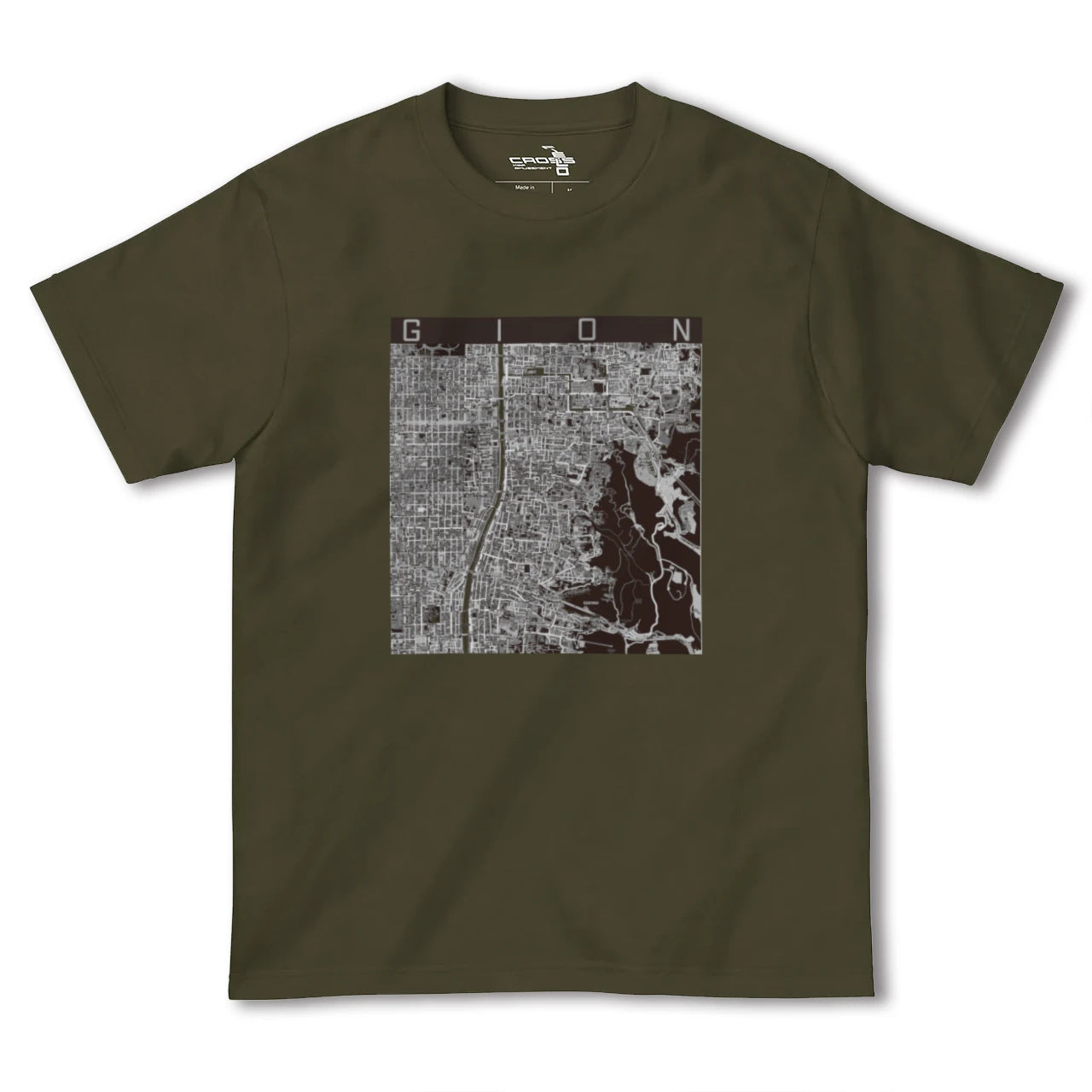 【祇園(京都府)】地図柄ヘビーウェイトTシャツ