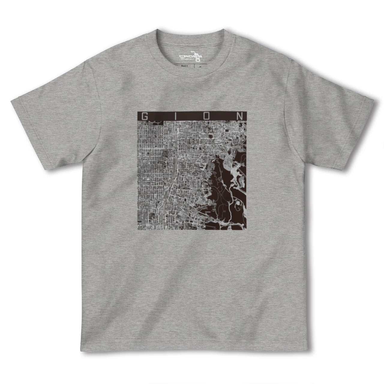 【祇園(京都府)】地図柄ヘビーウェイトTシャツ