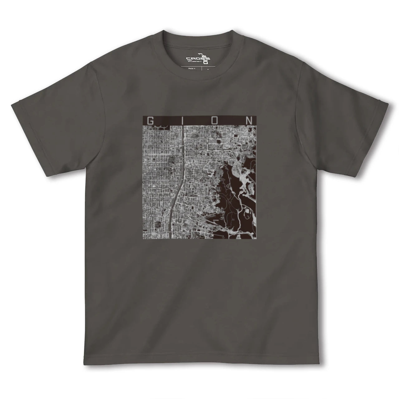 【祇園(京都府)】地図柄ヘビーウェイトTシャツ