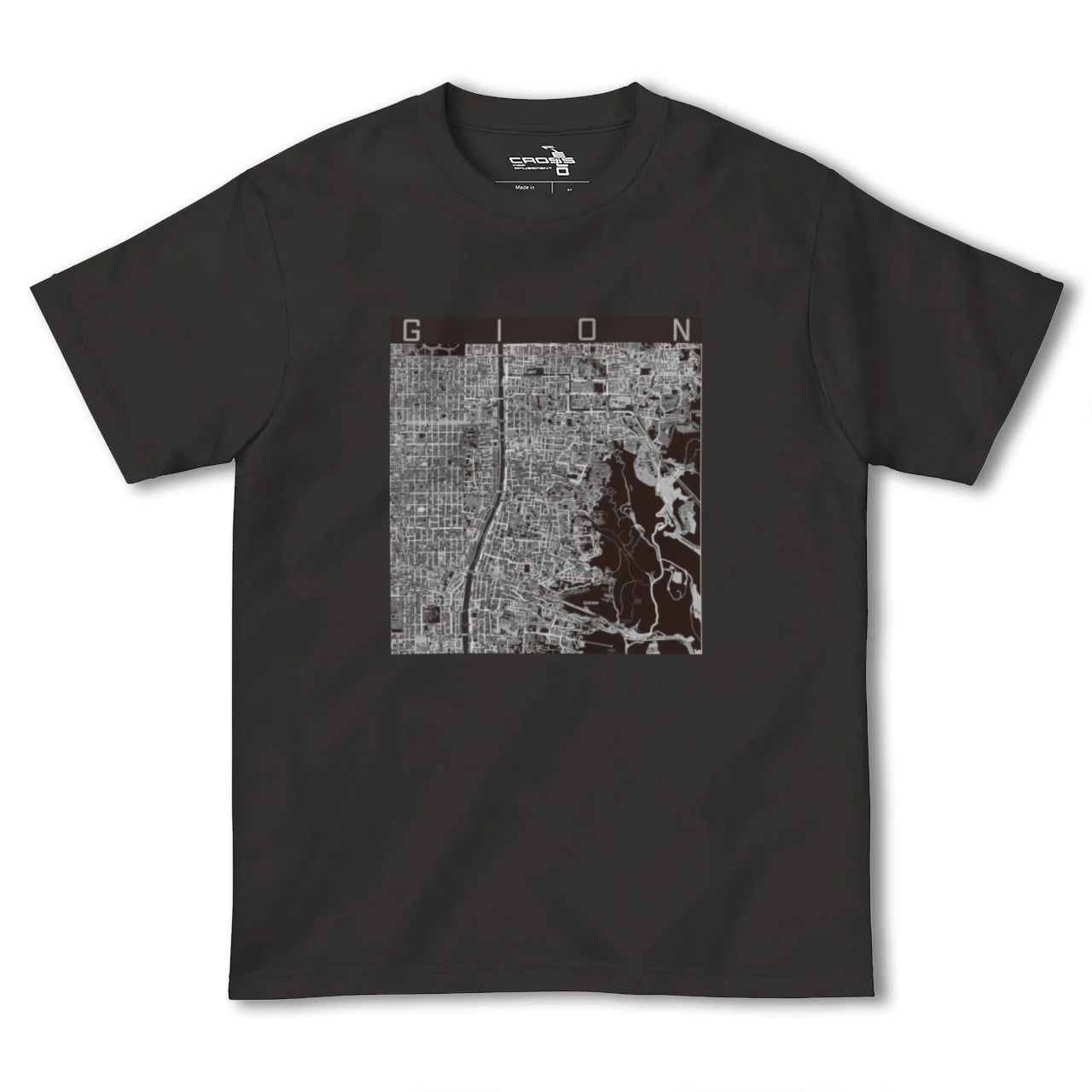 【祇園(京都府)】地図柄ヘビーウェイトTシャツ