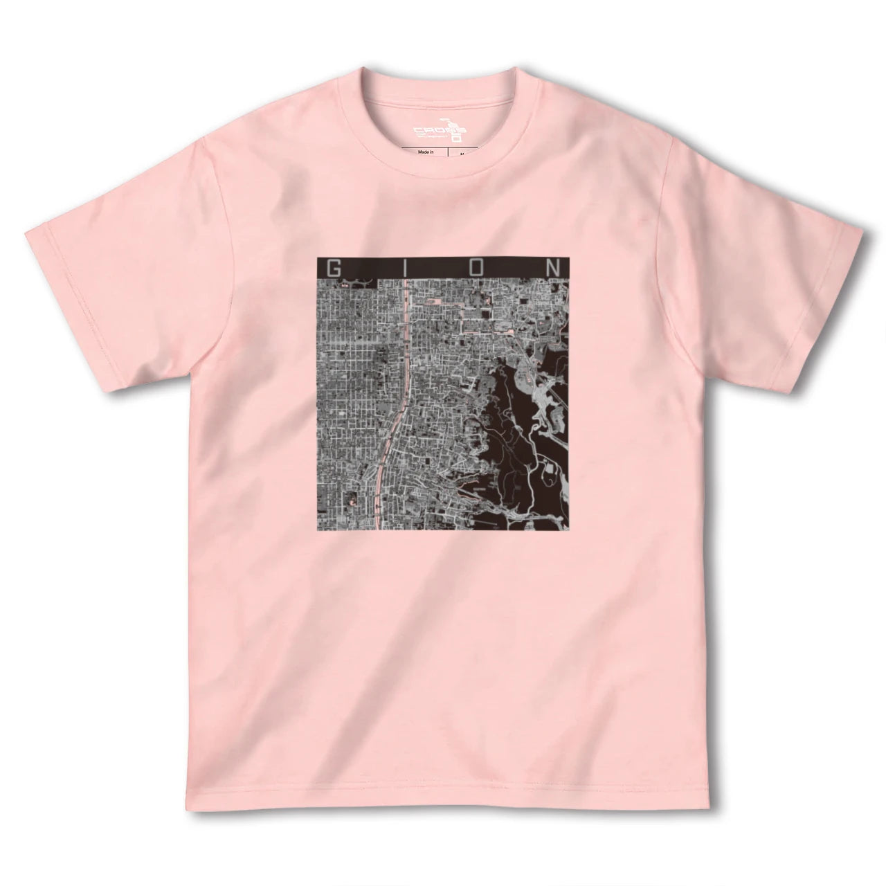 【祇園(京都府)】地図柄ヘビーウェイトTシャツ