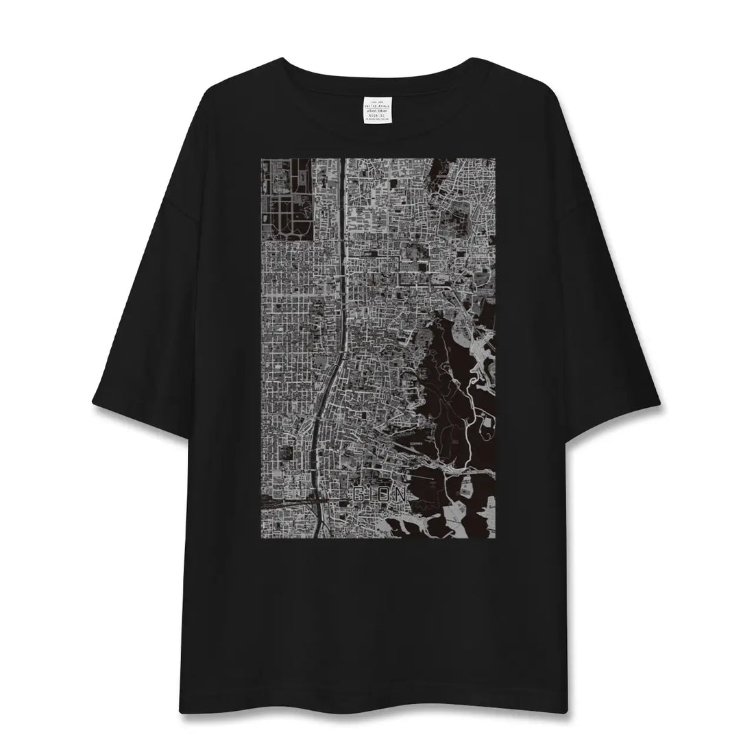 【祇園(京都府)】地図柄ビッグシルエットTシャツ