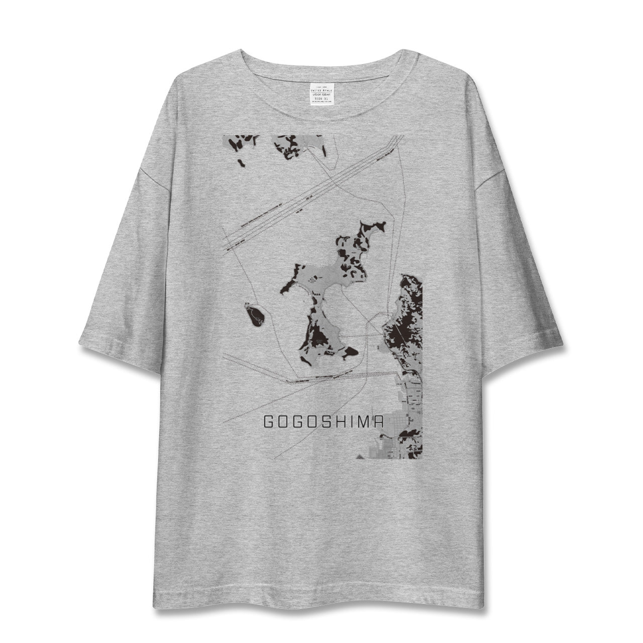 【興居島(愛媛県)】地図柄ビッグシルエットTシャツ