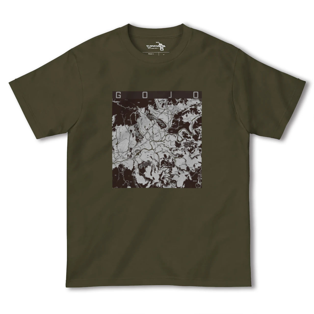 【五條(奈良県)】地図柄ヘビーウェイトTシャツ