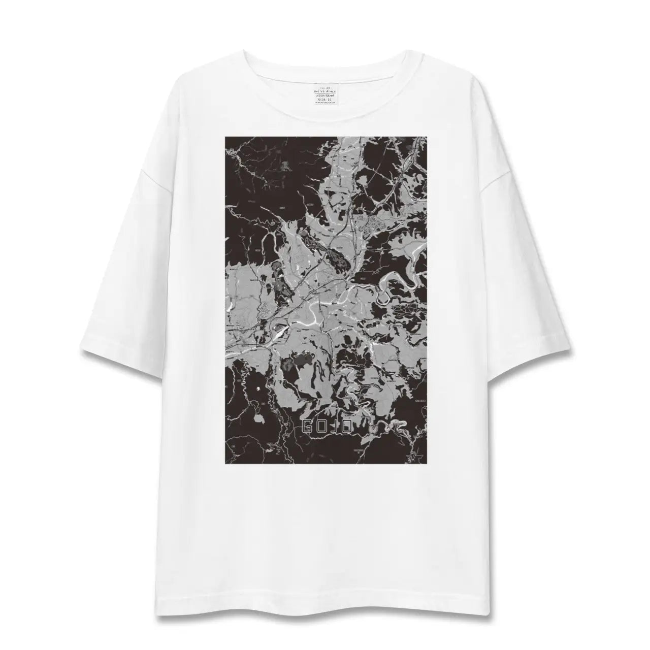 【五條(奈良県)】地図柄ビッグシルエットTシャツ
