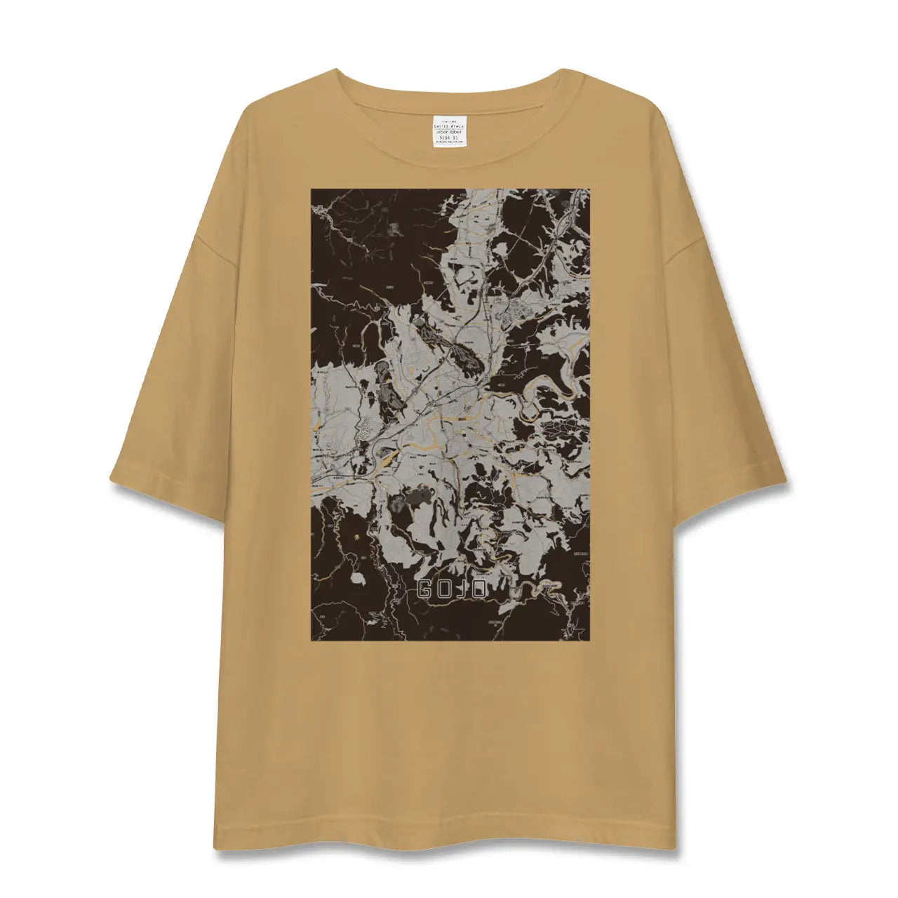【五條(奈良県)】地図柄ビッグシルエットTシャツ