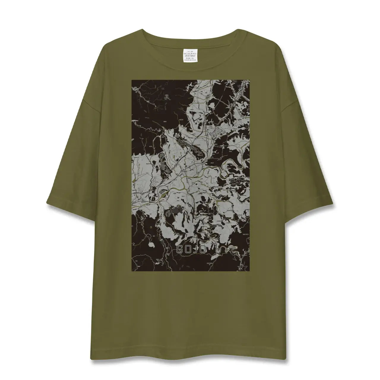 【五條(奈良県)】地図柄ビッグシルエットTシャツ