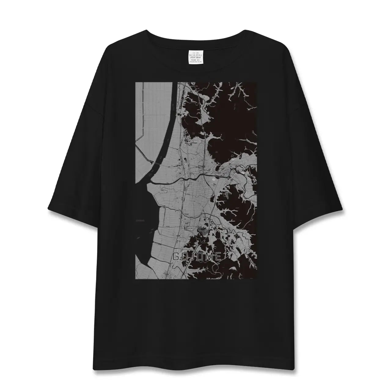 【五城目(秋田県)】地図柄ビッグシルエットTシャツ