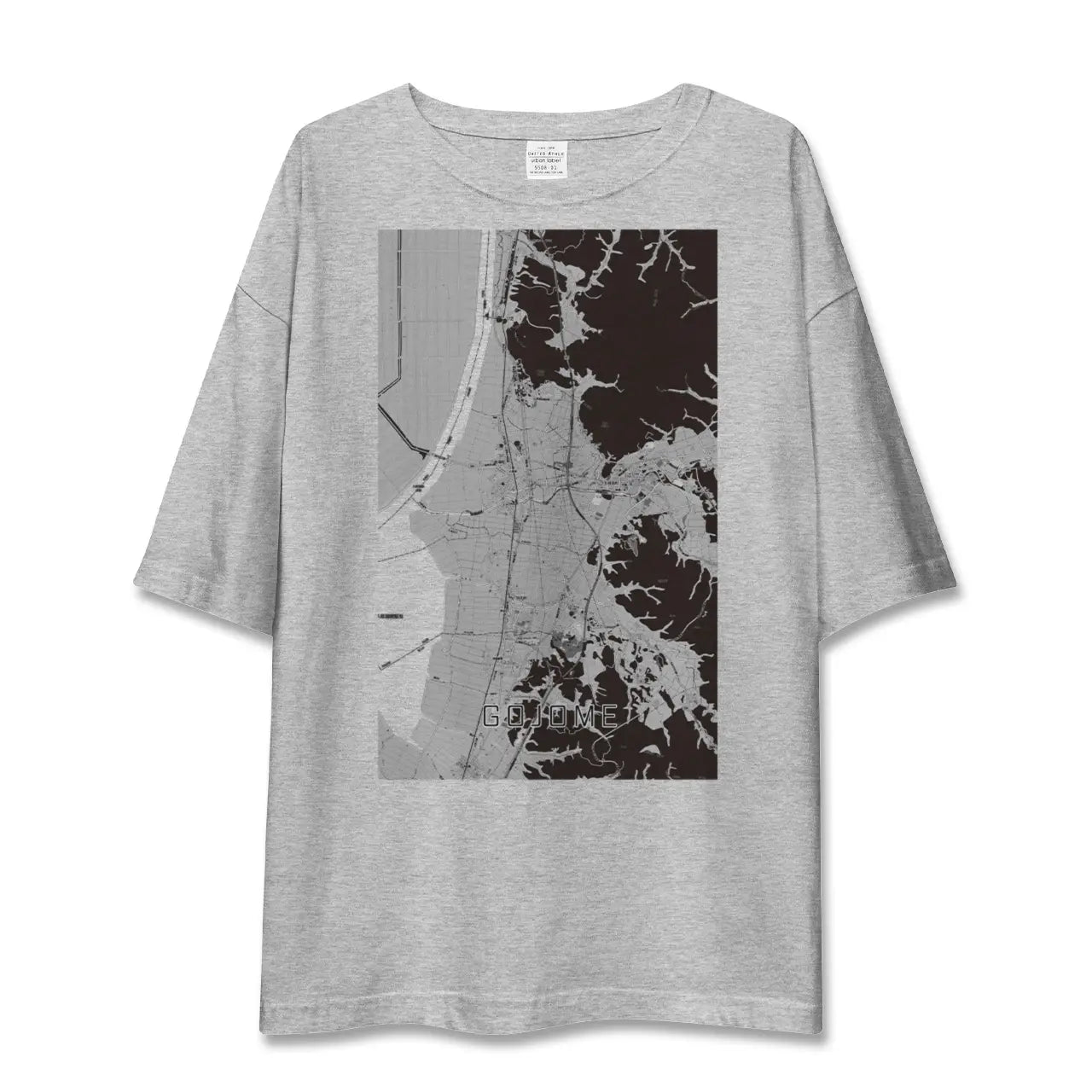 【五城目(秋田県)】地図柄ビッグシルエットTシャツ