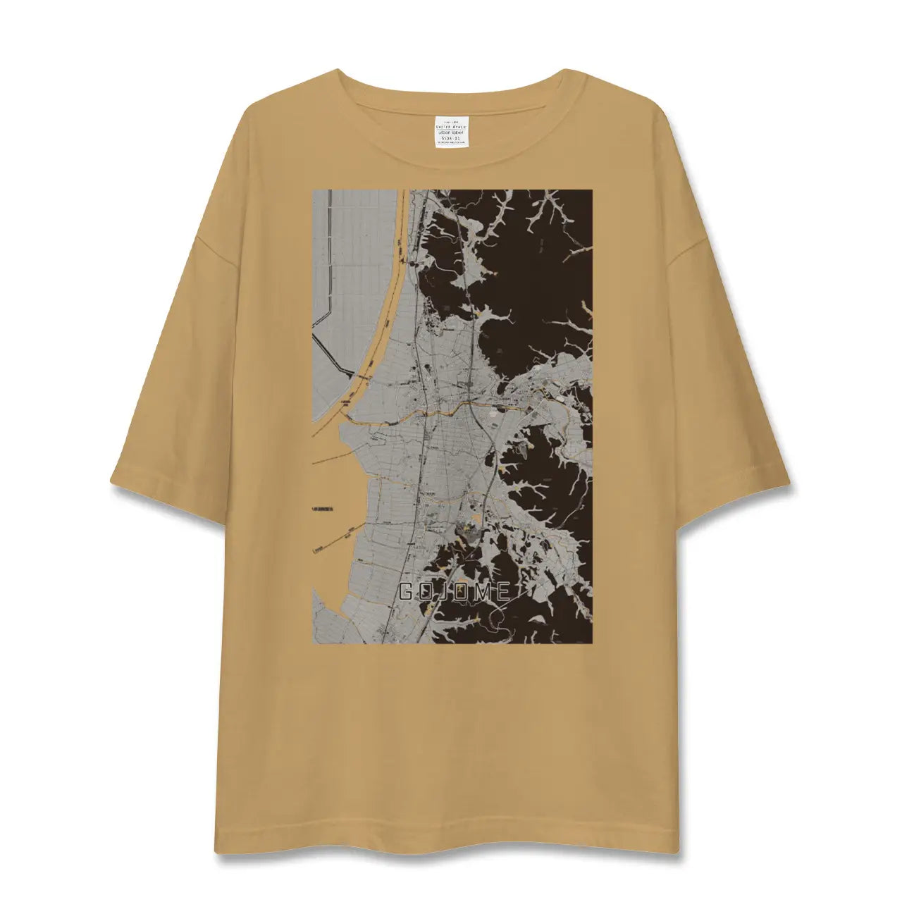 【五城目(秋田県)】地図柄ビッグシルエットTシャツ