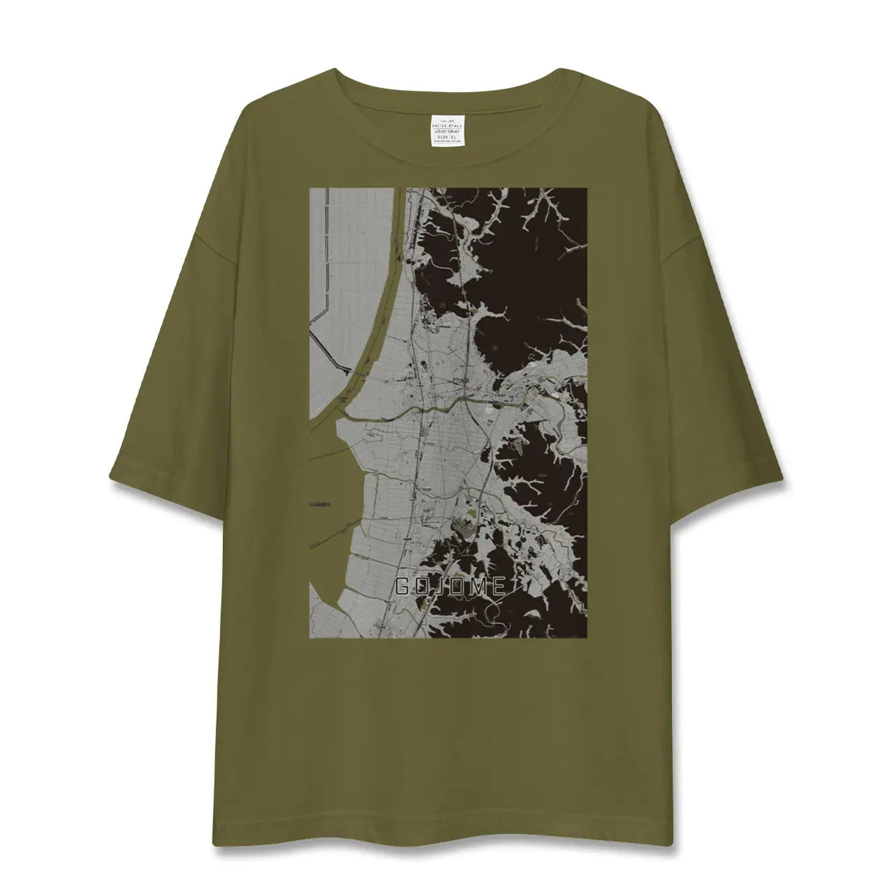 【五城目(秋田県)】地図柄ビッグシルエットTシャツ