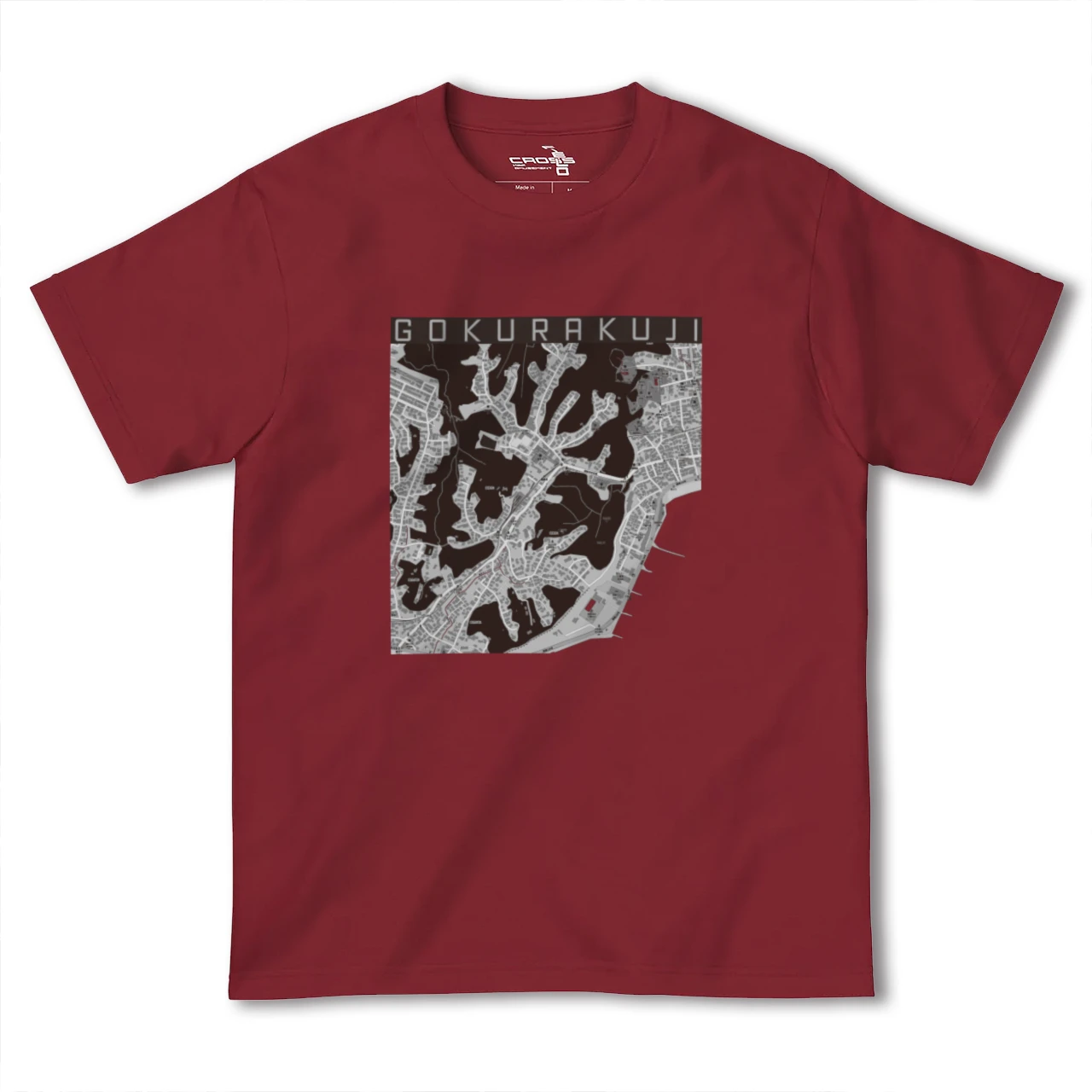 【極楽寺(神奈川県)】地図柄ヘビーウェイトTシャツ