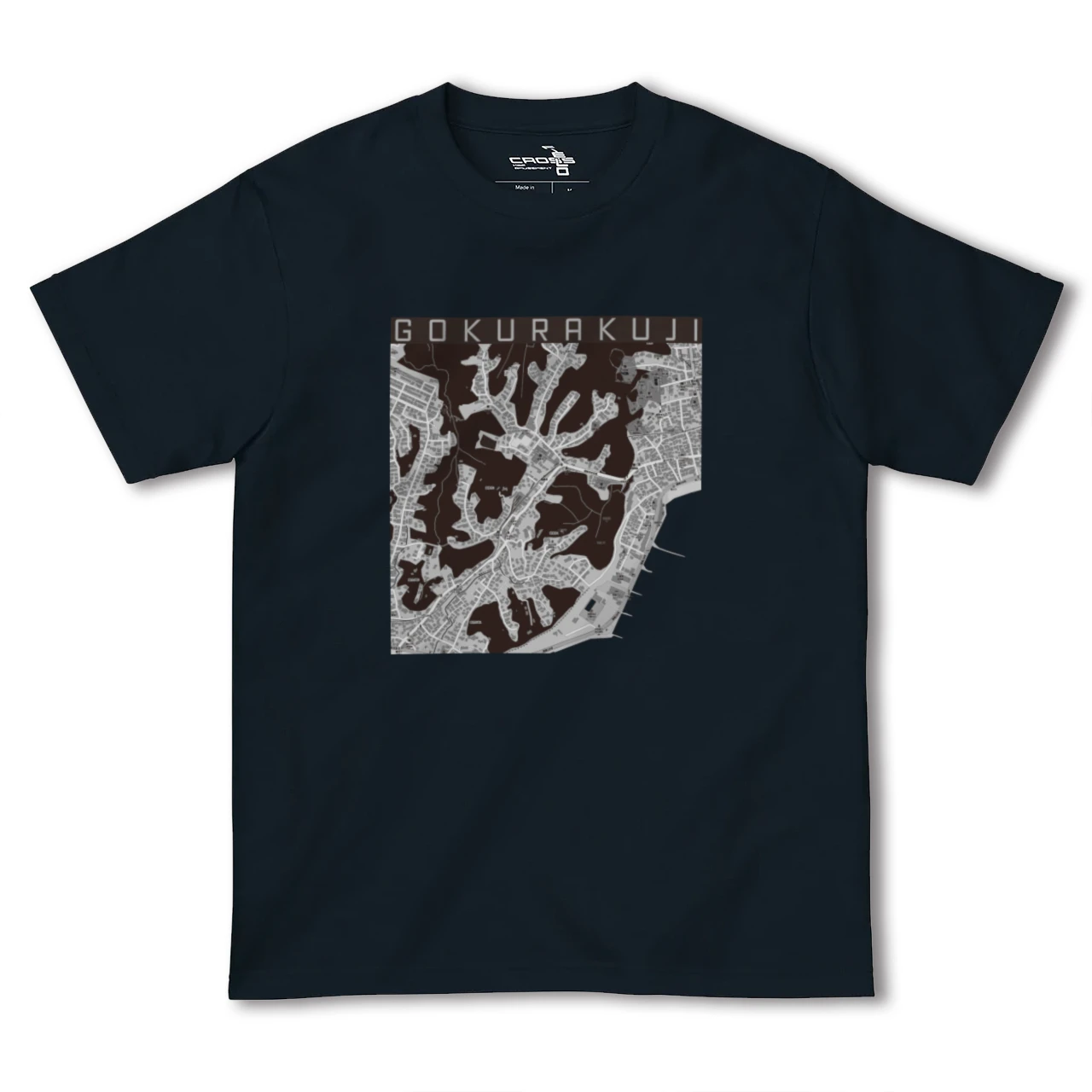 【極楽寺(神奈川県)】地図柄ヘビーウェイトTシャツ