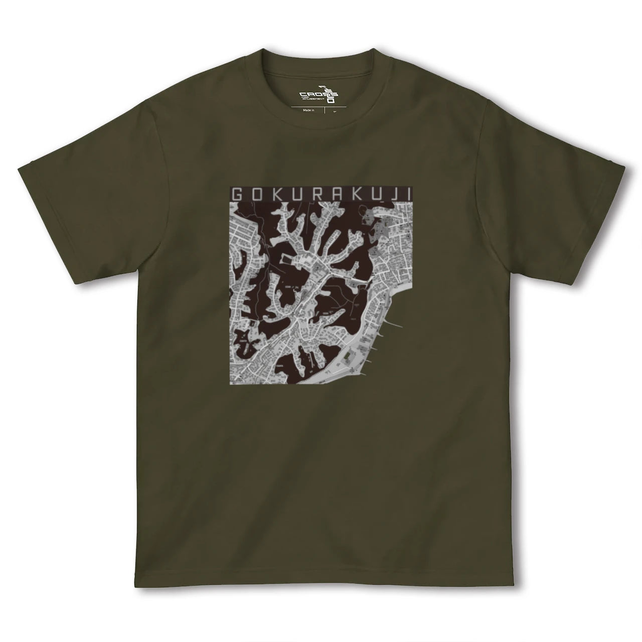 【極楽寺(神奈川県)】地図柄ヘビーウェイトTシャツ