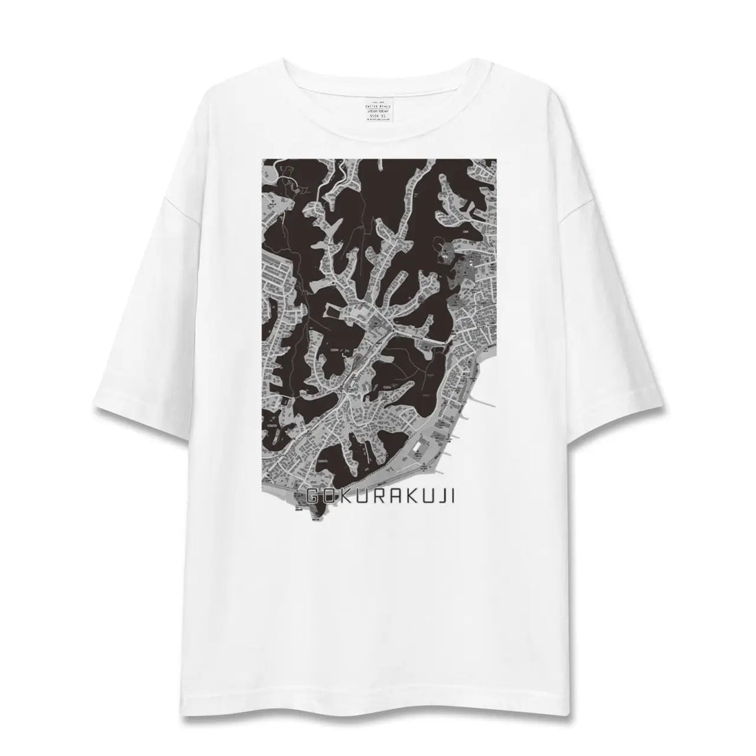 【極楽寺(神奈川県)】地図柄ビッグシルエットTシャツ