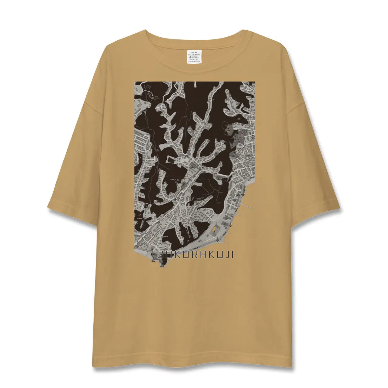 【極楽寺(神奈川県)】地図柄ビッグシルエットTシャツ