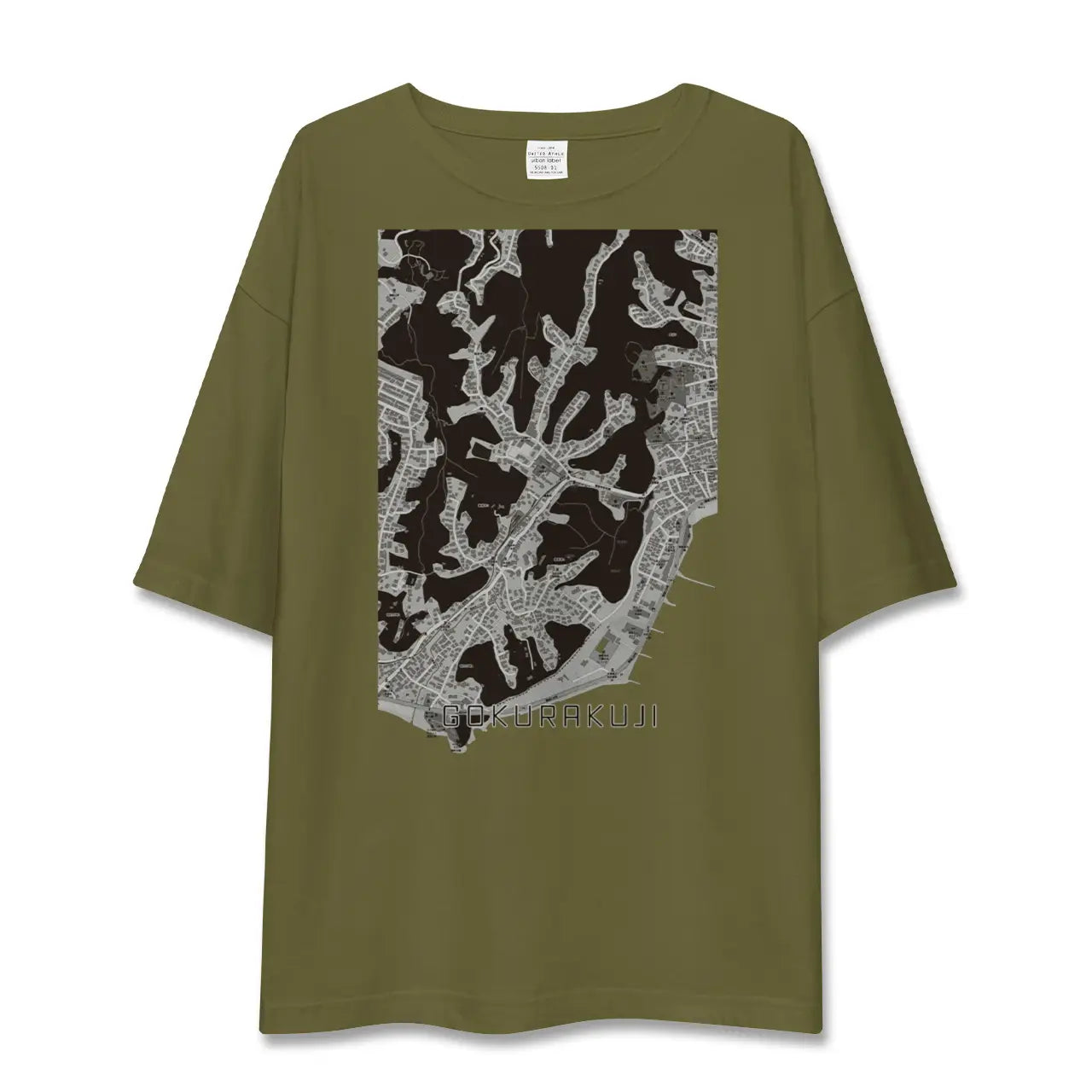 【極楽寺(神奈川県)】地図柄ビッグシルエットTシャツ