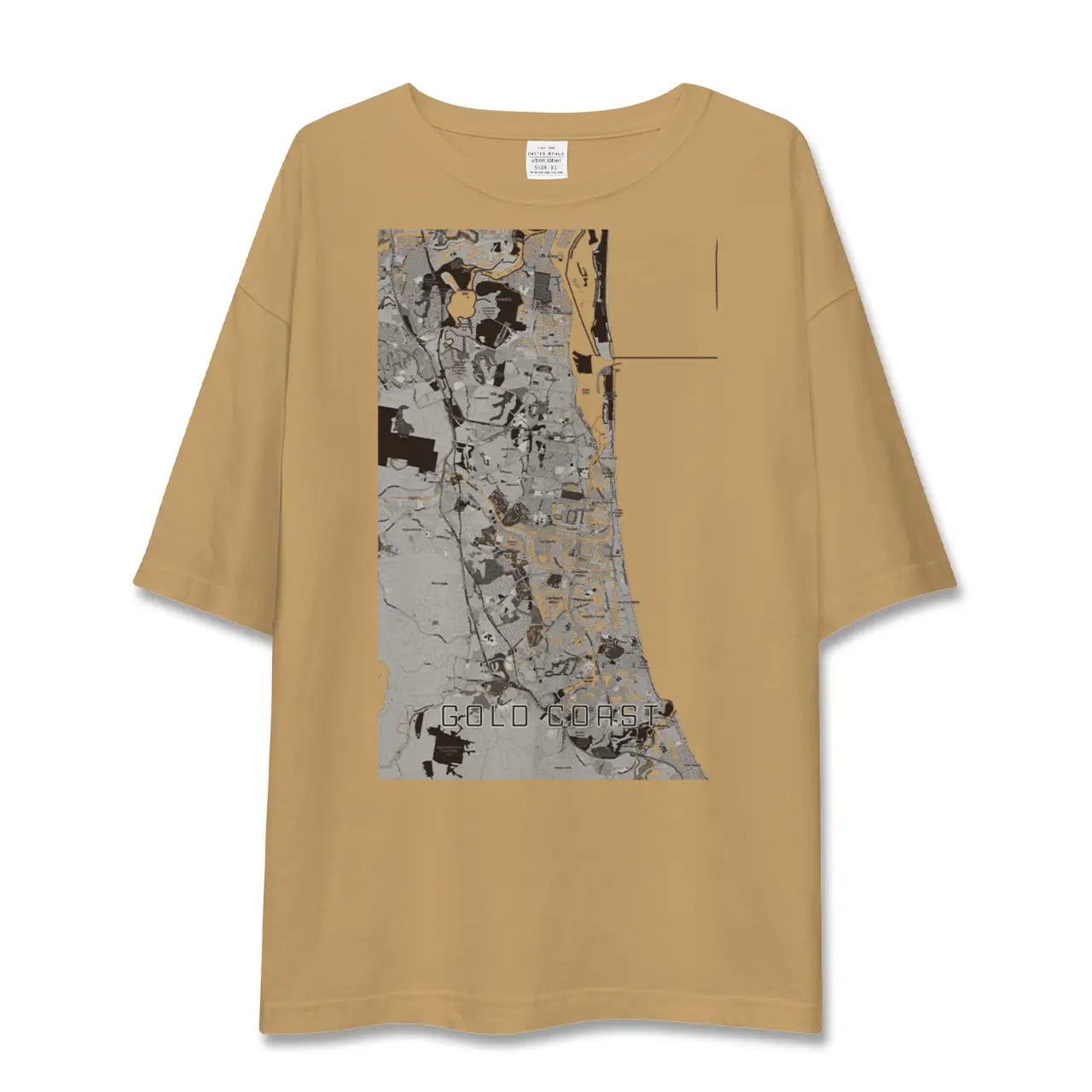 【ゴールドコースト(オーストラリア)】地図柄ビッグシルエットTシャツ