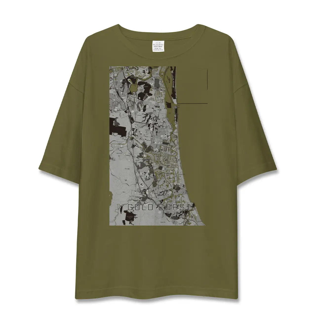【ゴールドコースト(オーストラリア)】地図柄ビッグシルエットTシャツ
