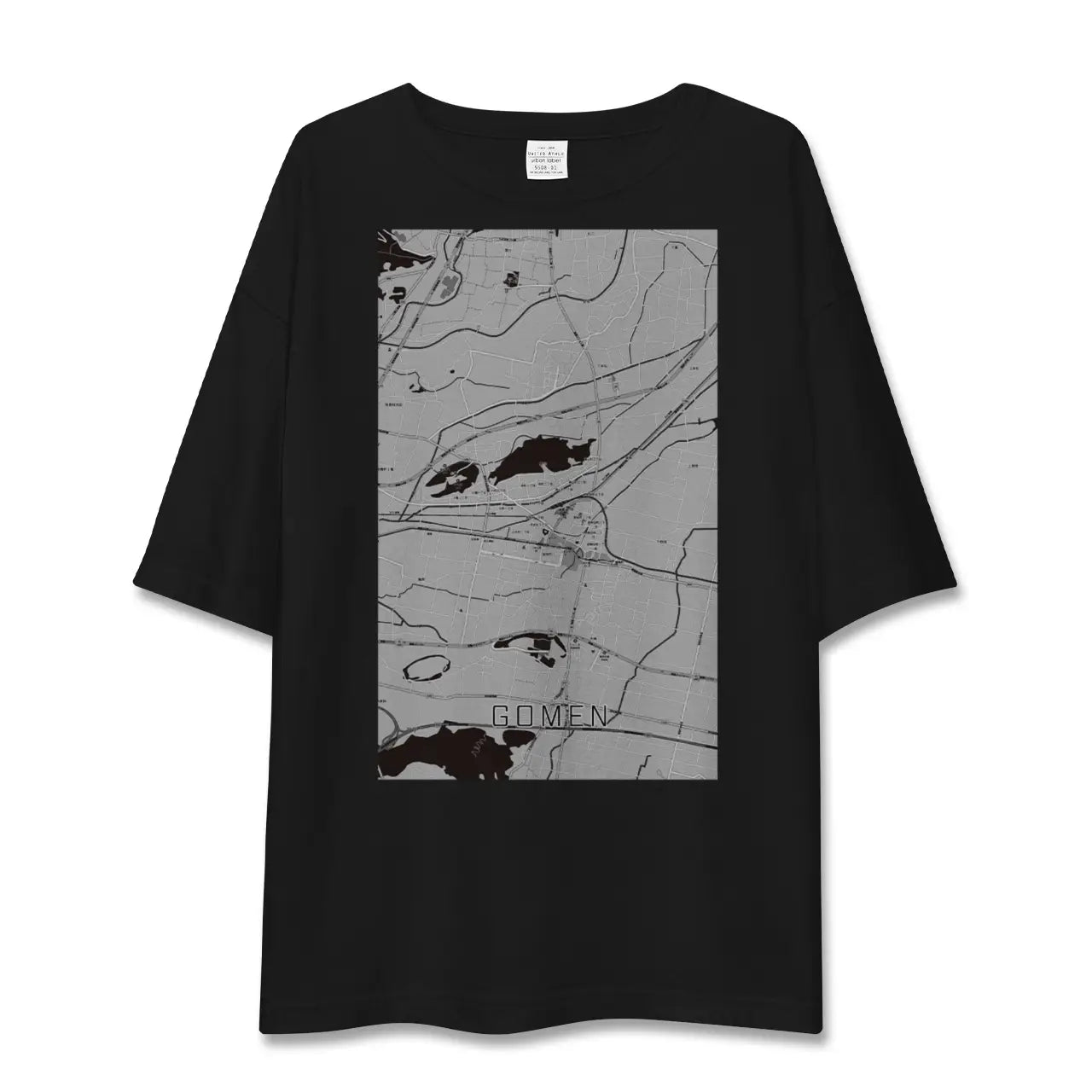 【後免(高知県)】地図柄ビッグシルエットTシャツ