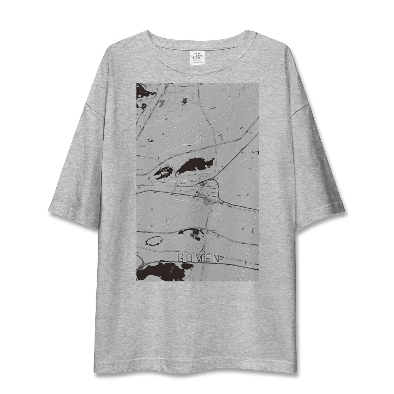 【後免(高知県)】地図柄ビッグシルエットTシャツ