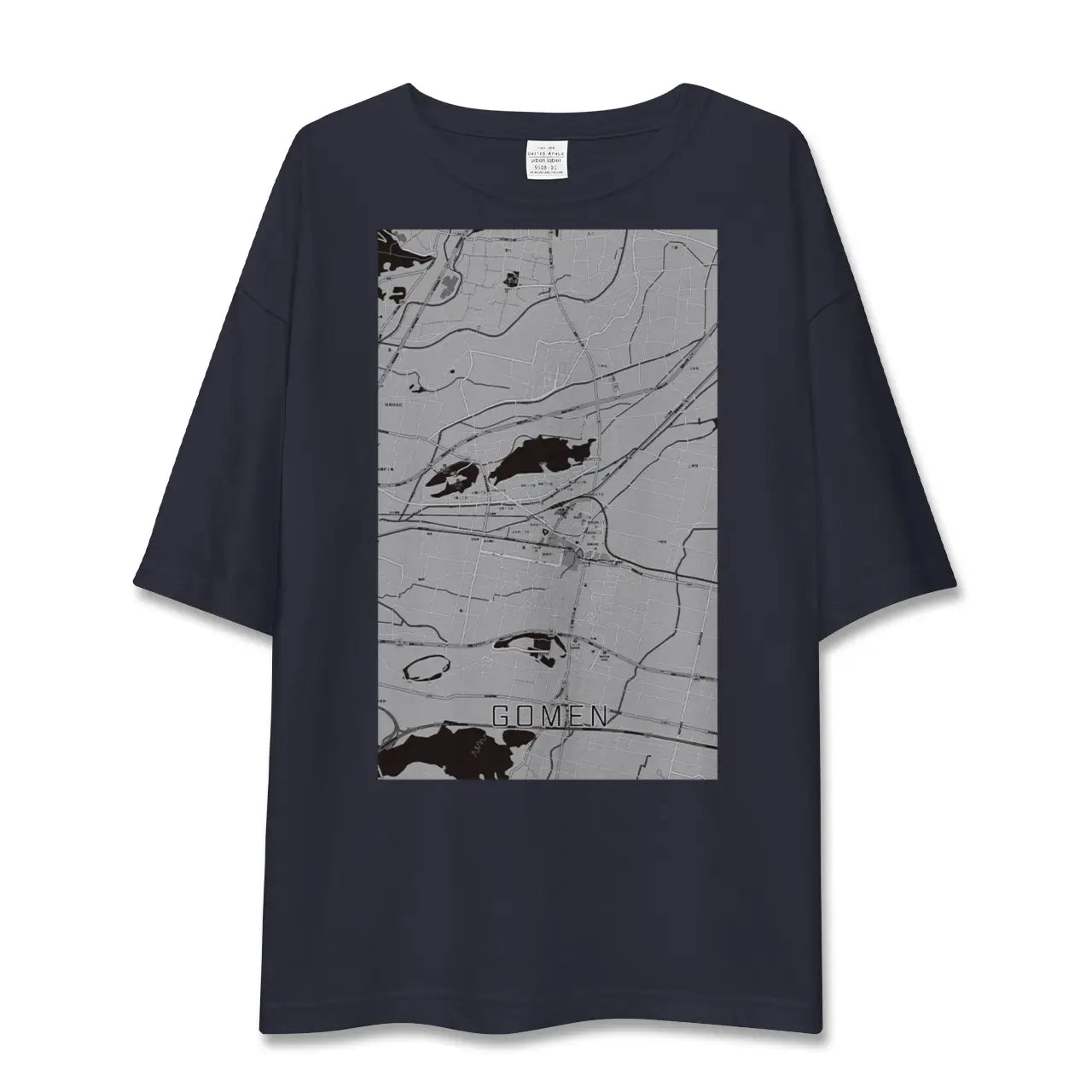 【後免(高知県)】地図柄ビッグシルエットTシャツ