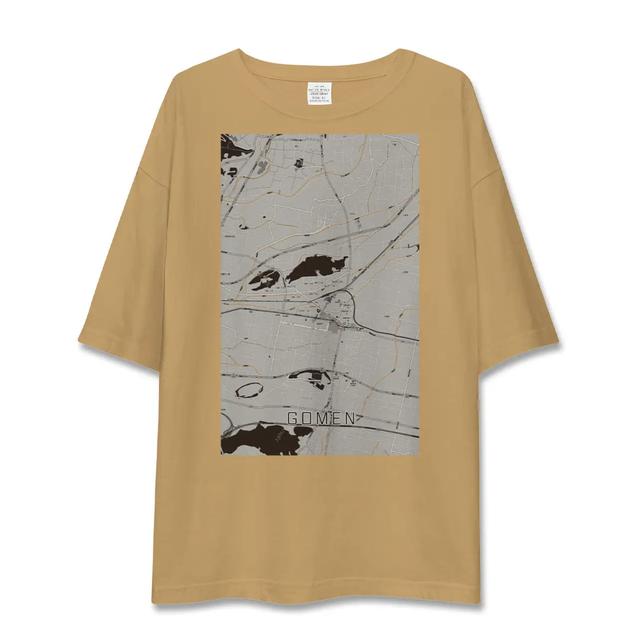 【後免(高知県)】地図柄ビッグシルエットTシャツ