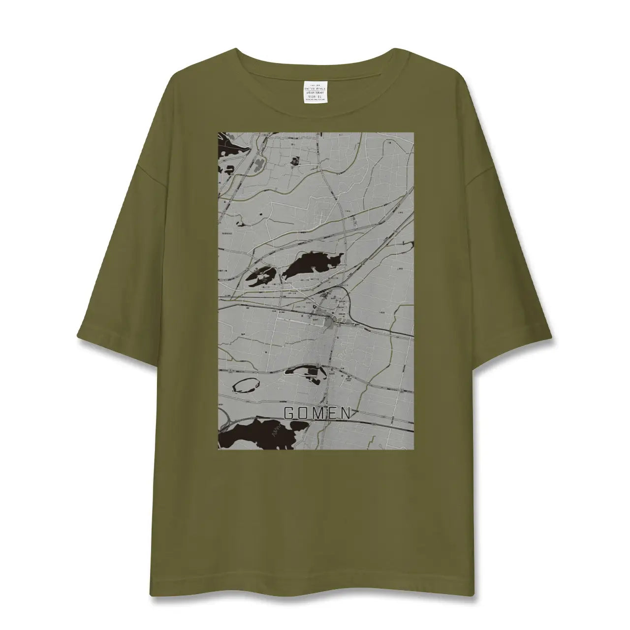 【後免(高知県)】地図柄ビッグシルエットTシャツ