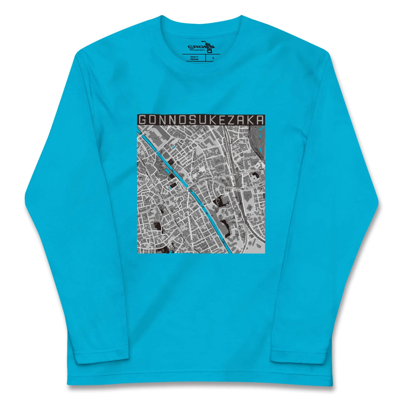 【権之助坂(東京都)】地図柄ロングスリーブTシャツ