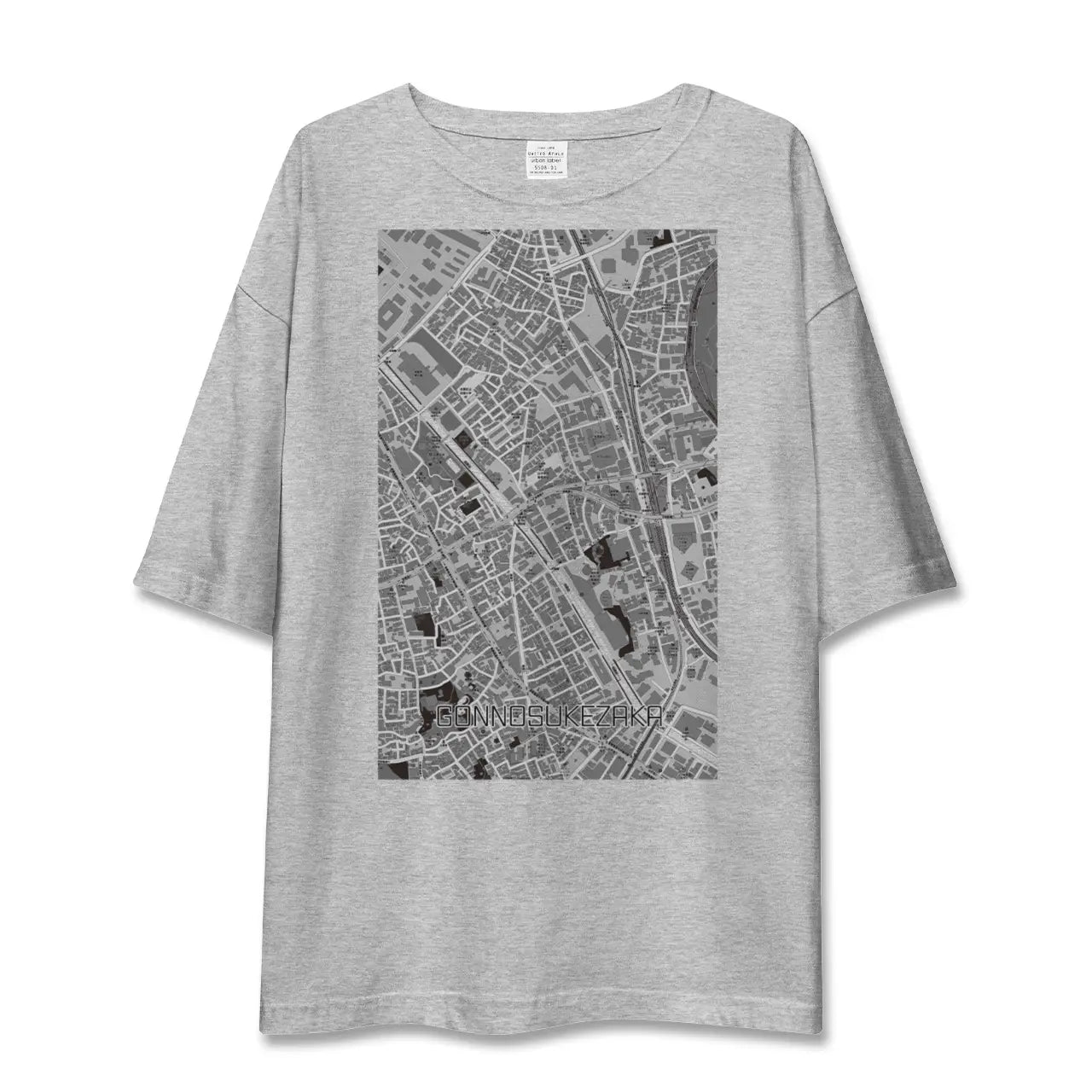 【権之助坂(東京都)】地図柄ビッグシルエットTシャツ