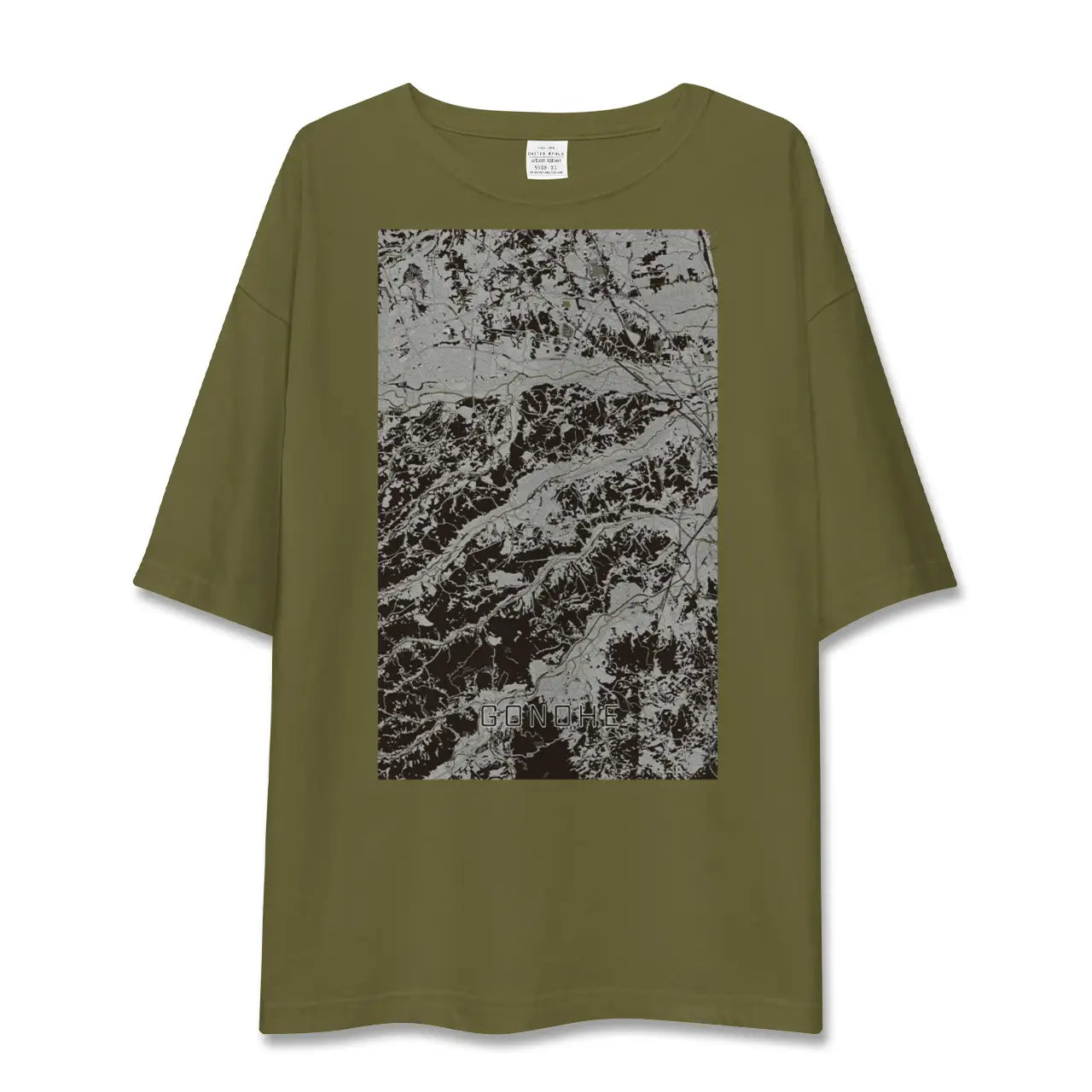 【五戸(青森県)】地図柄ビッグシルエットTシャツ