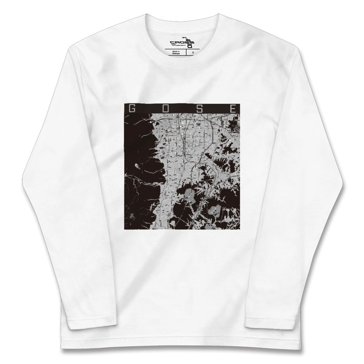 【御所(奈良県)】地図柄ロングスリーブTシャツ