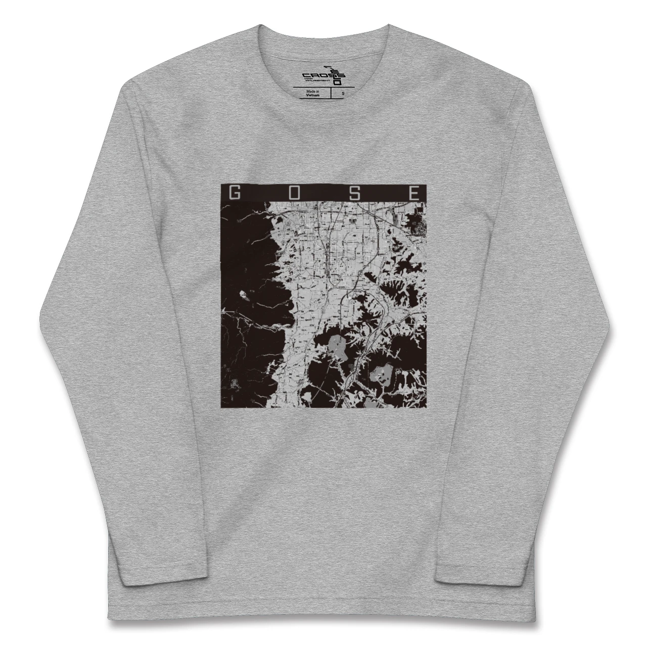 【御所(奈良県)】地図柄ロングスリーブTシャツ