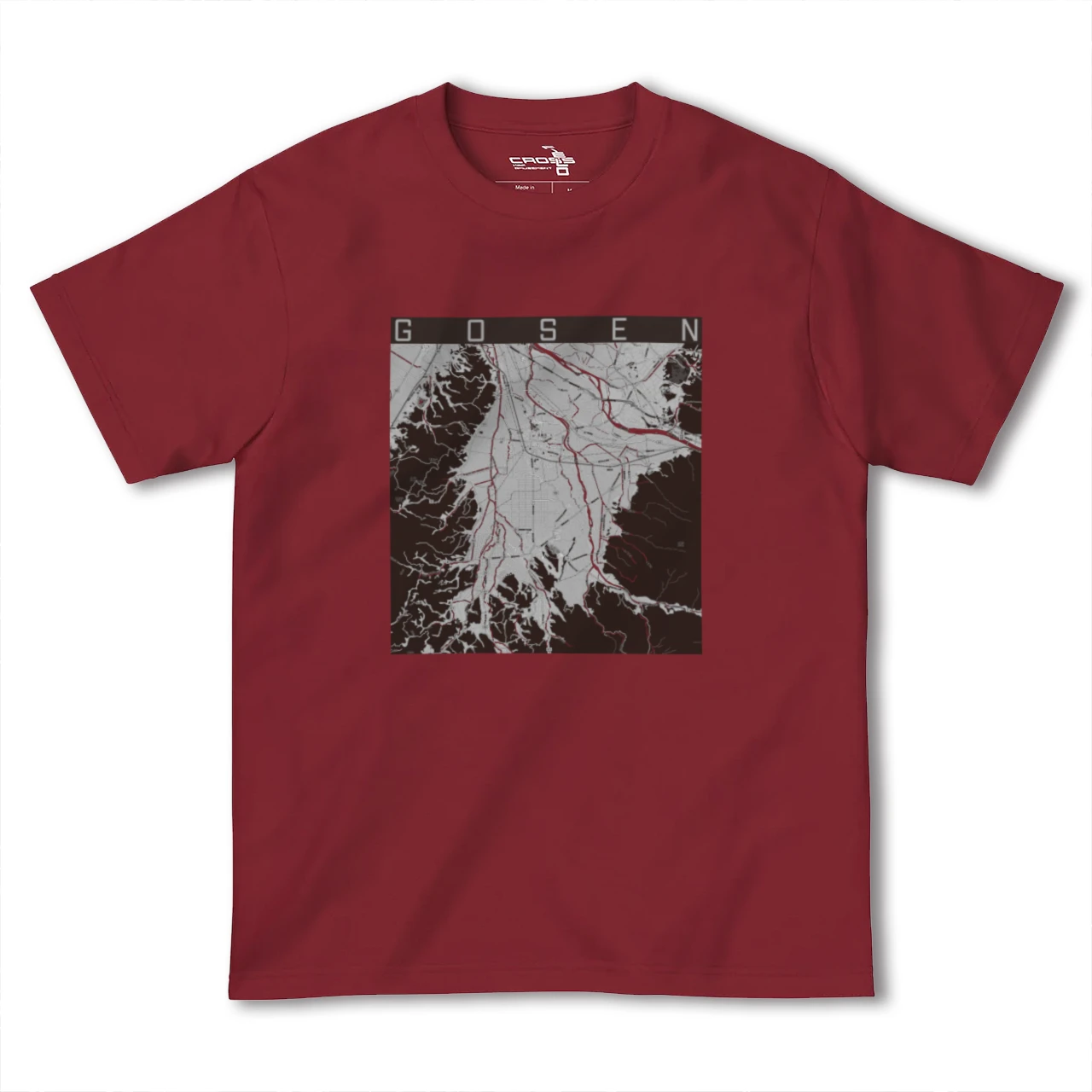【五泉(新潟県)】地図柄ヘビーウェイトTシャツ