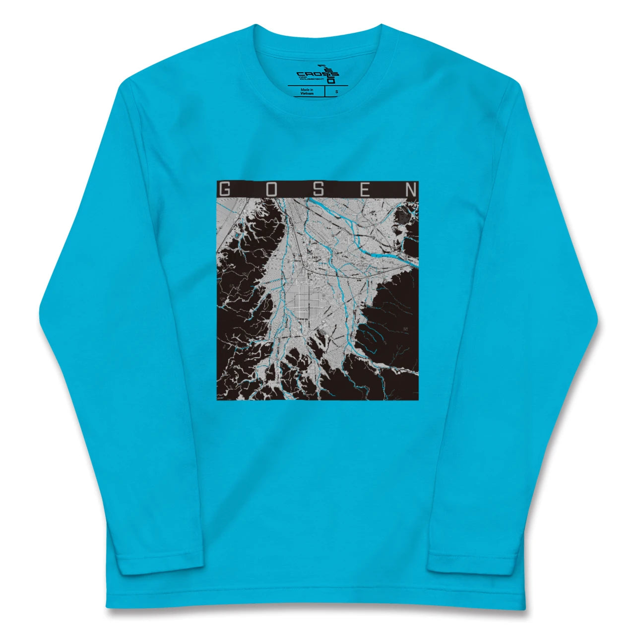 【五泉(新潟県)】地図柄ロングスリーブTシャツ