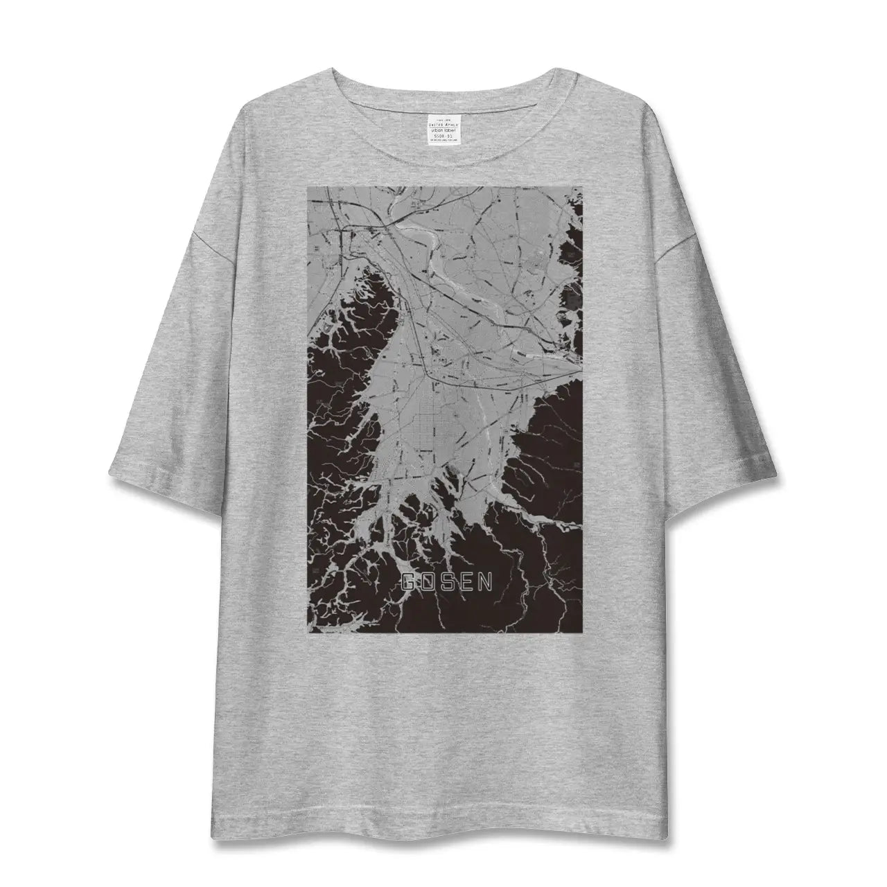 【五泉(新潟県)】地図柄ビッグシルエットTシャツ