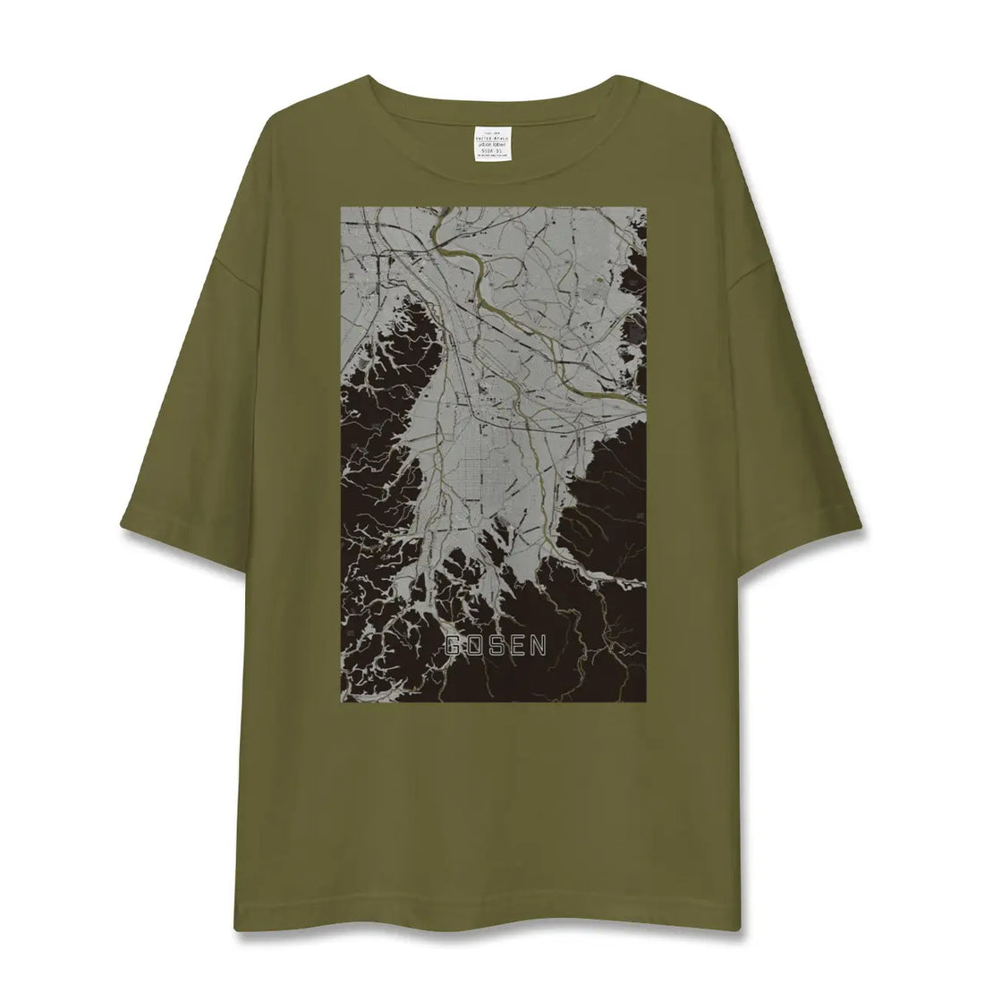 【五泉(新潟県)】地図柄ビッグシルエットTシャツ