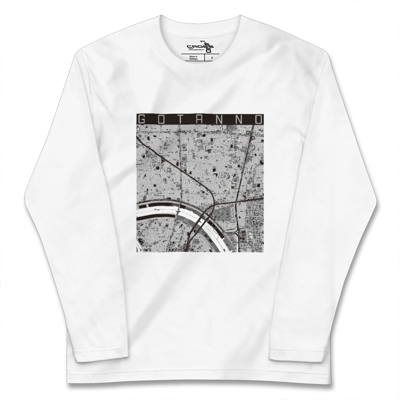 【五反野(東京都)】地図柄ロングスリーブTシャツ