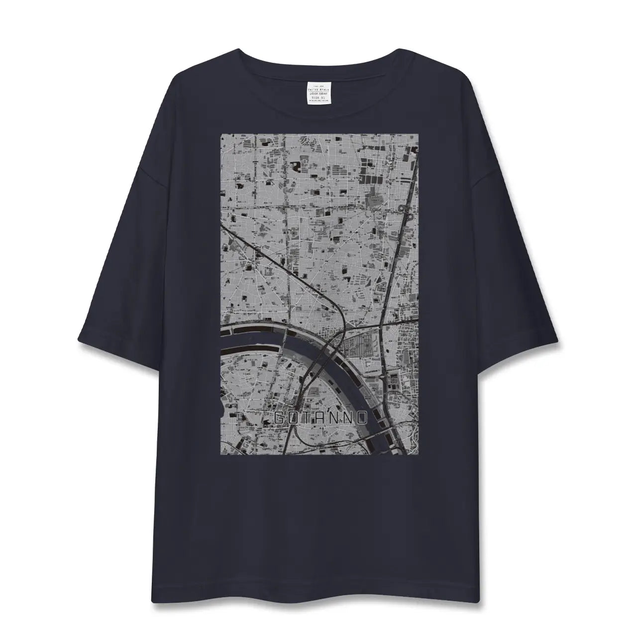 【五反野(東京都)】地図柄ビッグシルエットTシャツ