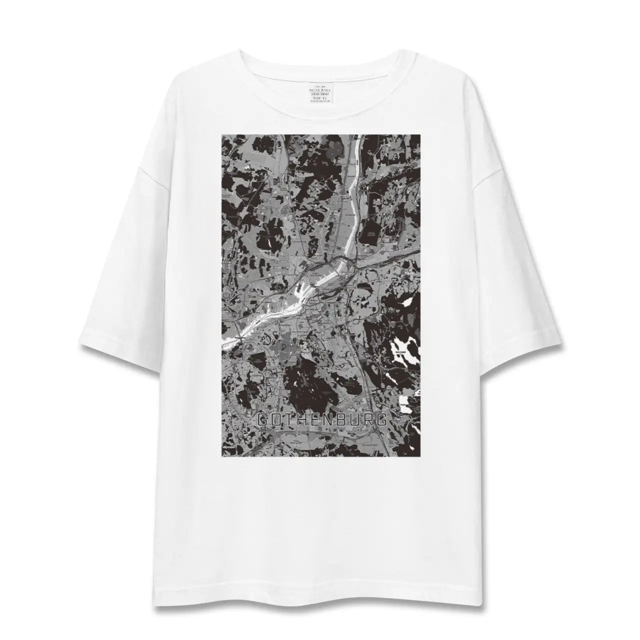 【ヨーテボリ(スウェーデン)】地図柄ビッグシルエットTシャツ