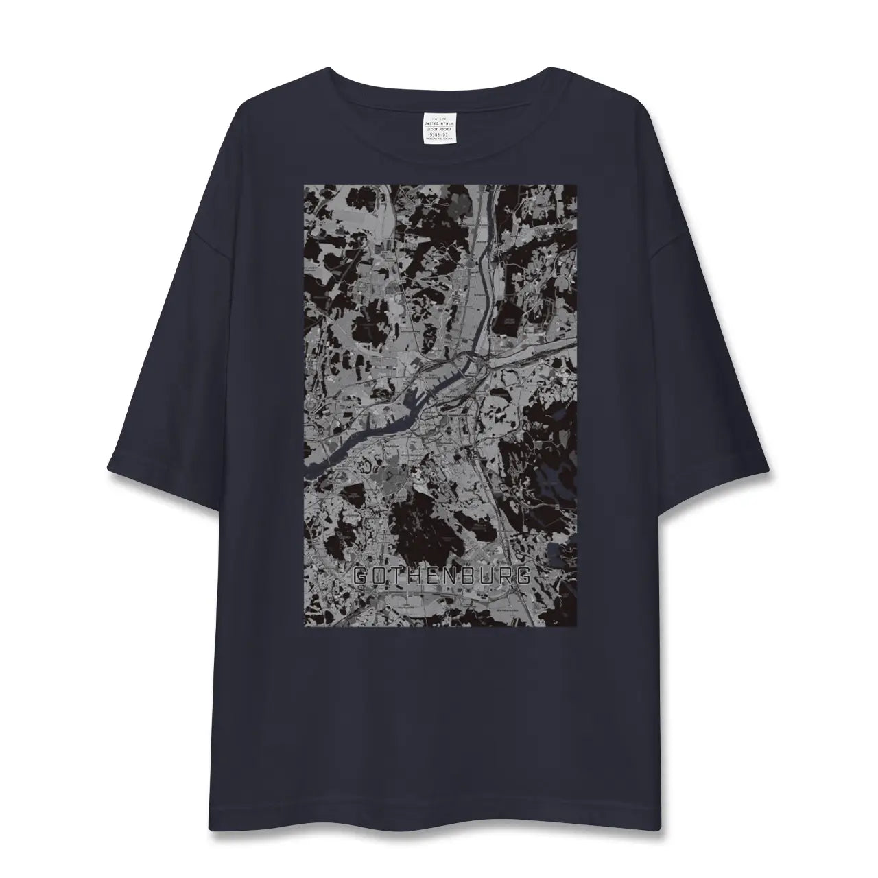 【ヨーテボリ(スウェーデン)】地図柄ビッグシルエットTシャツ