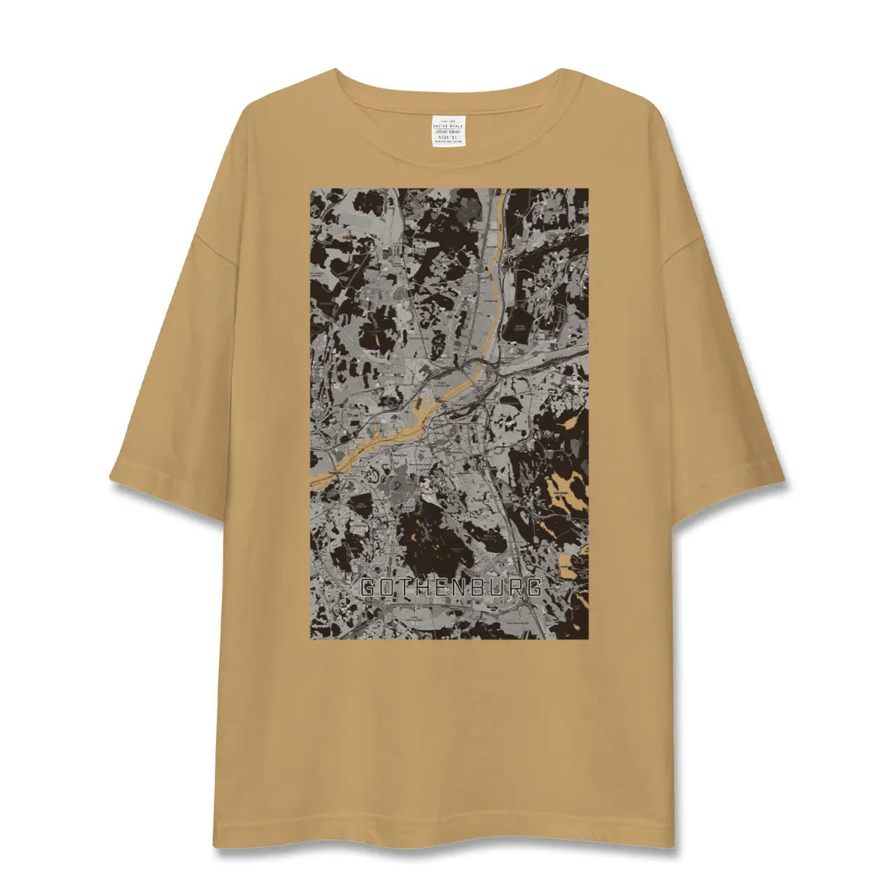 【ヨーテボリ(スウェーデン)】地図柄ビッグシルエットTシャツ