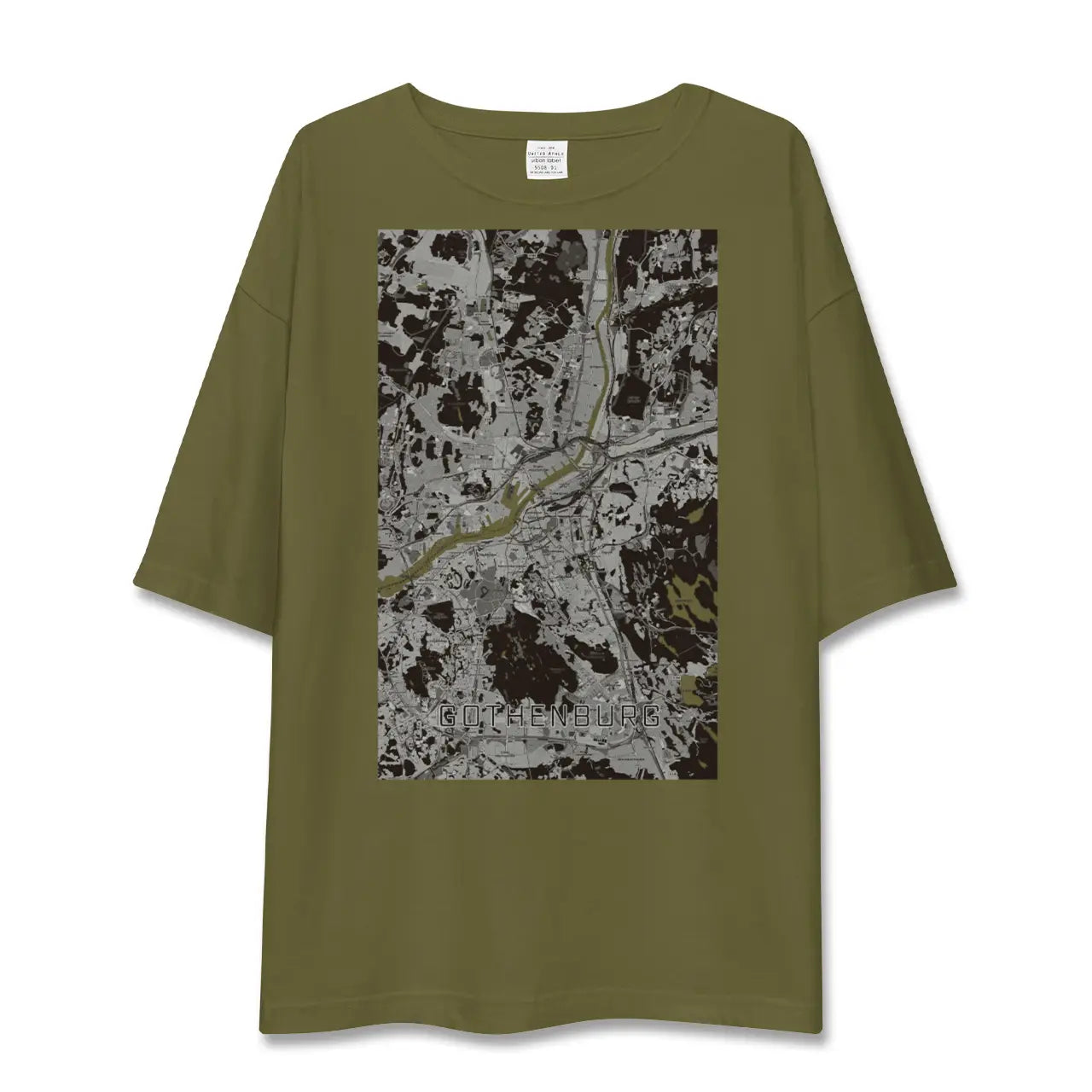 【ヨーテボリ(スウェーデン)】地図柄ビッグシルエットTシャツ