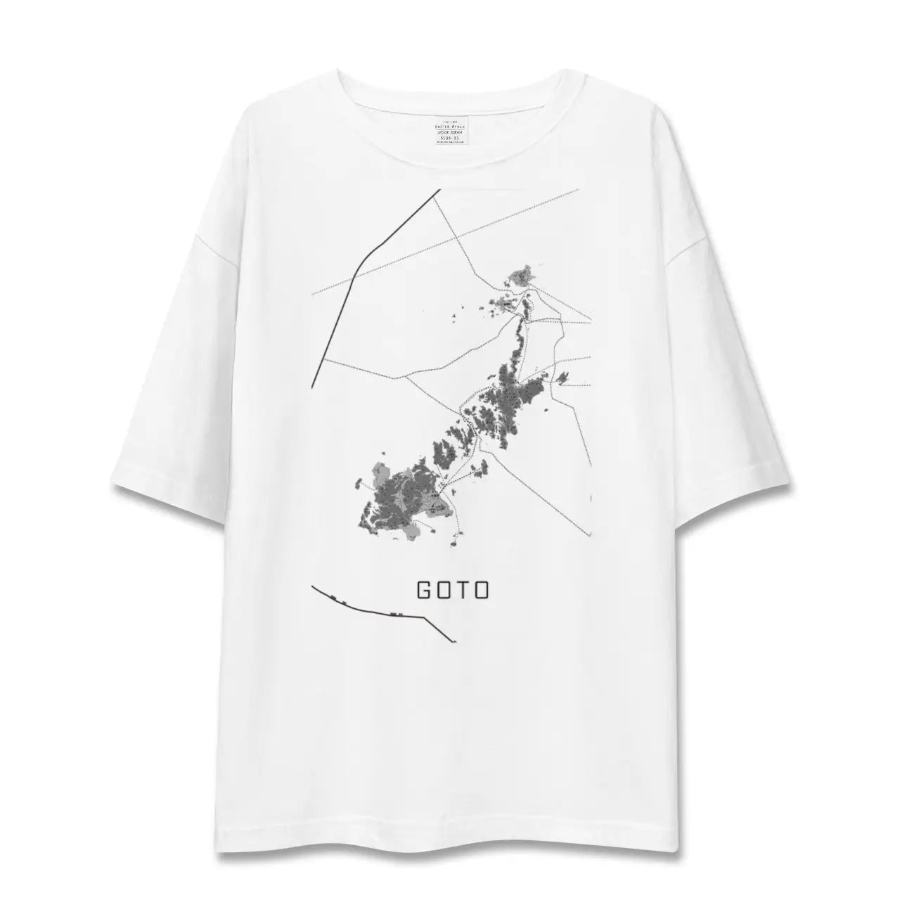 【五島(長崎県)】地図柄ビッグシルエットTシャツ