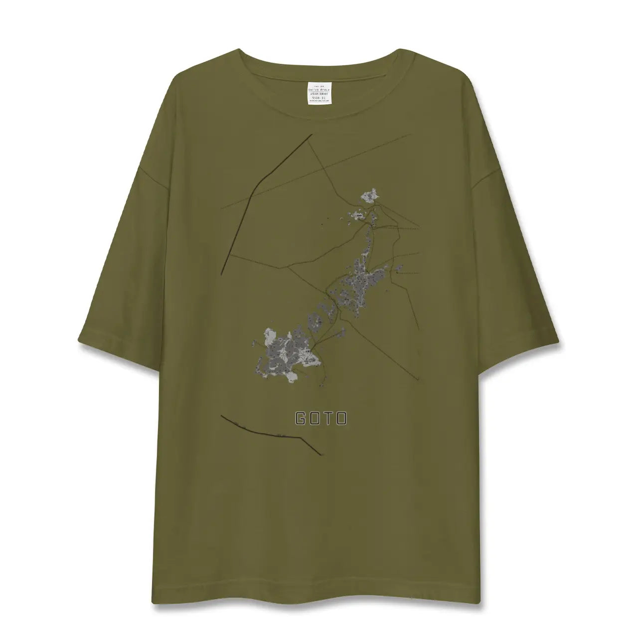 【五島(長崎県)】地図柄ビッグシルエットTシャツ